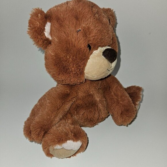 Aurora Lil Benny Brown Teddy Bear Plush Pink Feet 9.5" Stuffed Animal Toy SOFT - Picture 4 of 7